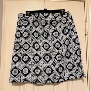 Black and White Patterned Women's Skirt by RipSkirt Hawaii